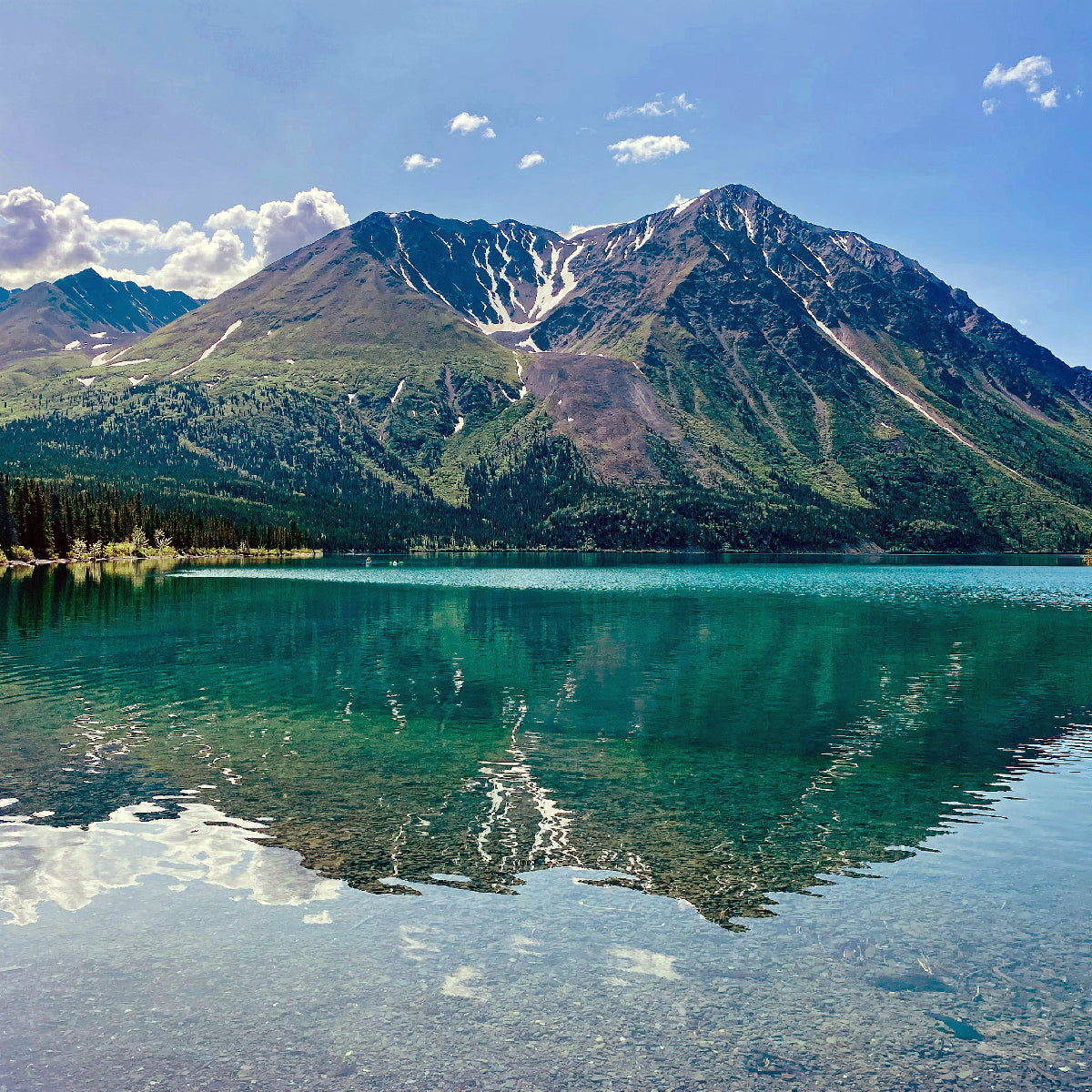 View of Kathleen Lake in Kluane National Park.