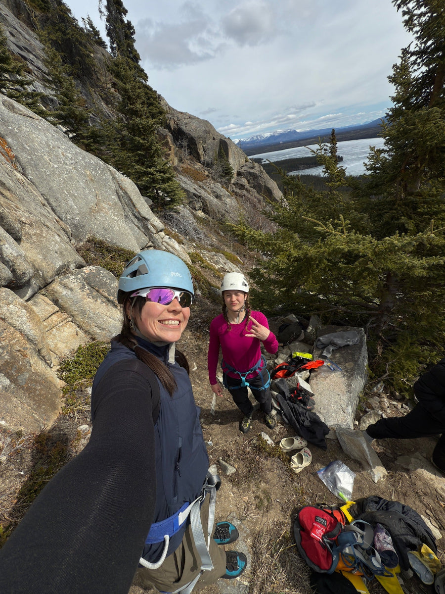 Rock climbing Paint Mountain Kluane Yukon