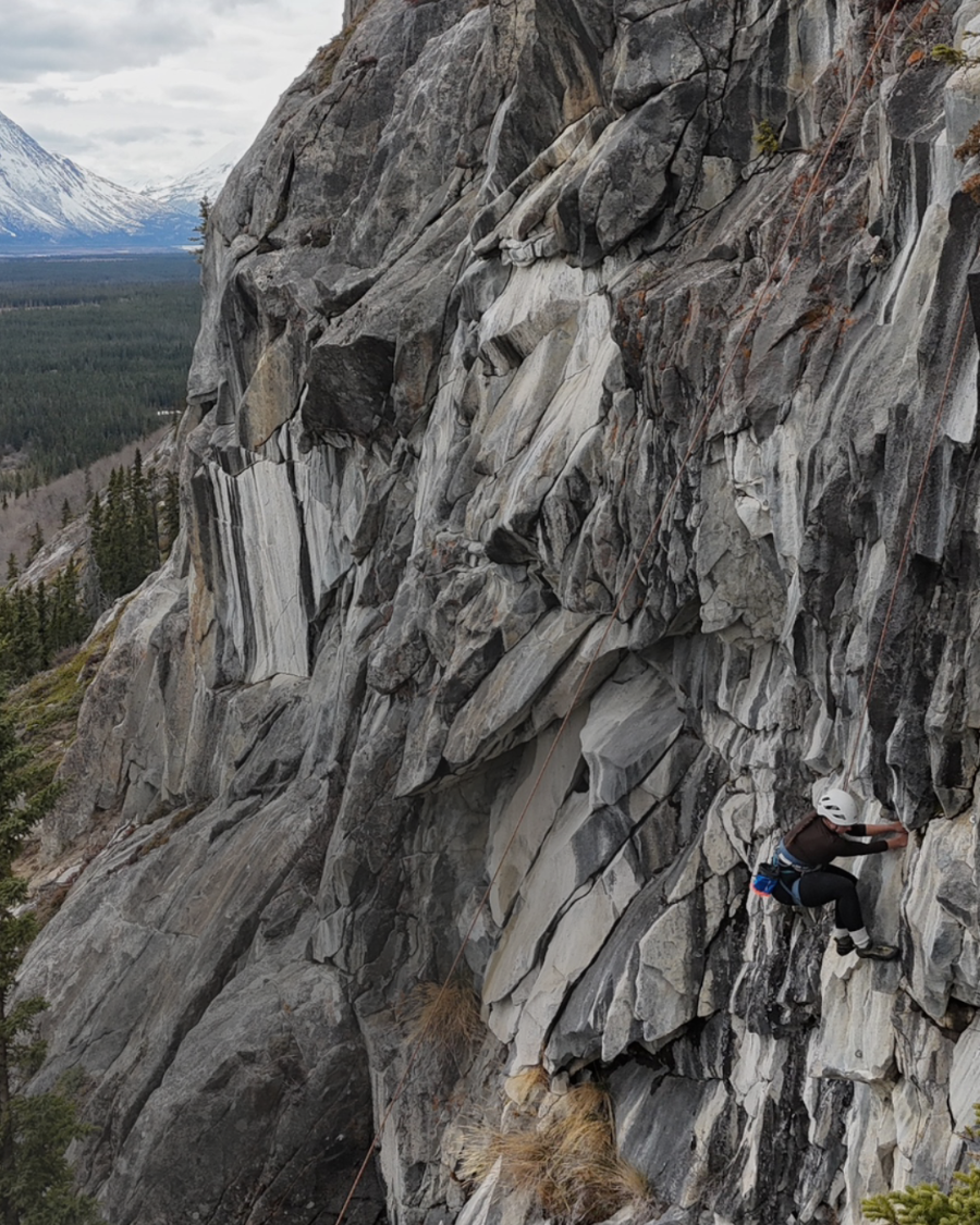 Rock climbing Paint Mountain Kluane