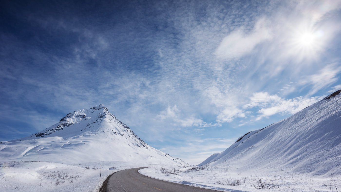 Haines Road in winter