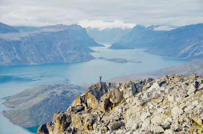 View of Mount Thor in het Auyuittuq National Park in Nunavut, Canada, from Pangnirtung