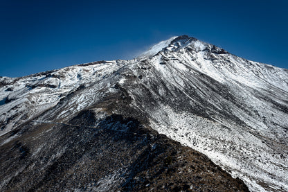Route to the summit of Pico de Orizaba, highest mountain in Mexico