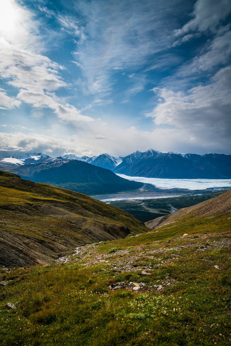 Kluane National Park, Donjek hiking route with view of the Donjek Glacier