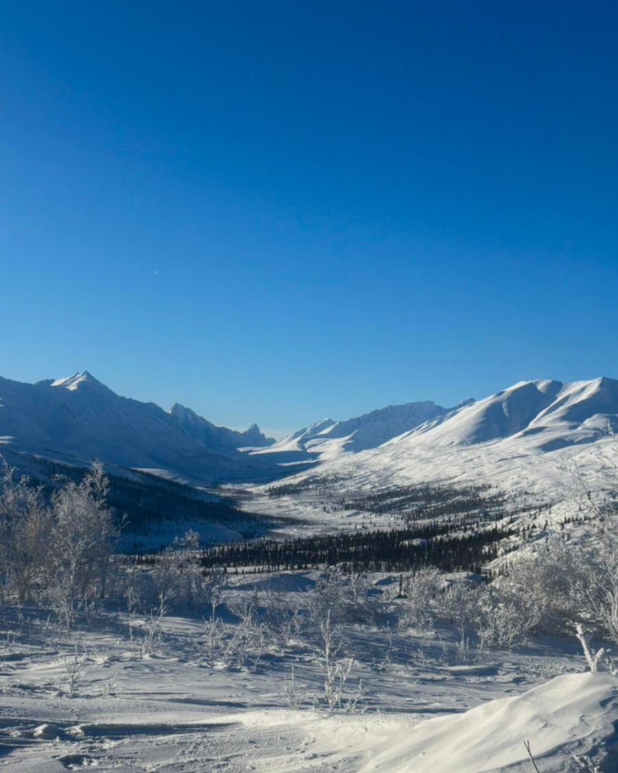 Tombstone Yukon in the winter viewpoint Golden Sides