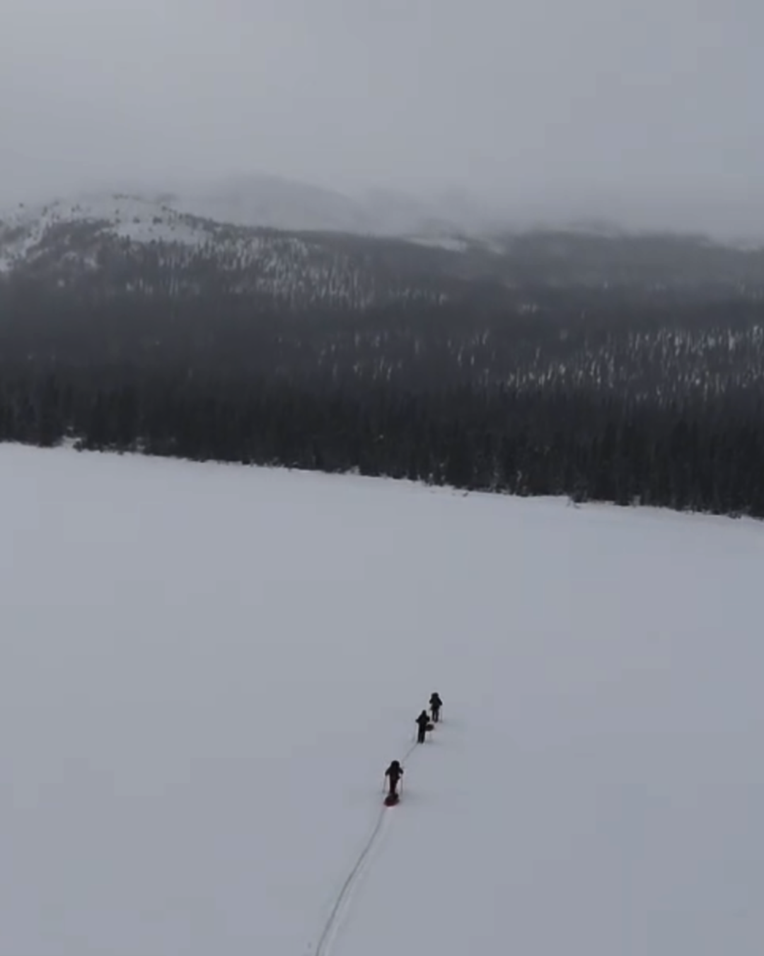 Cross-Country Ski & Winter Camping on a Frozen Lake