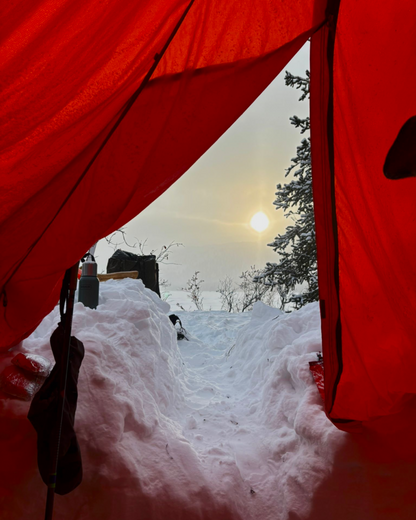 Cross-Country Ski & Winter Camping on a Frozen Lake