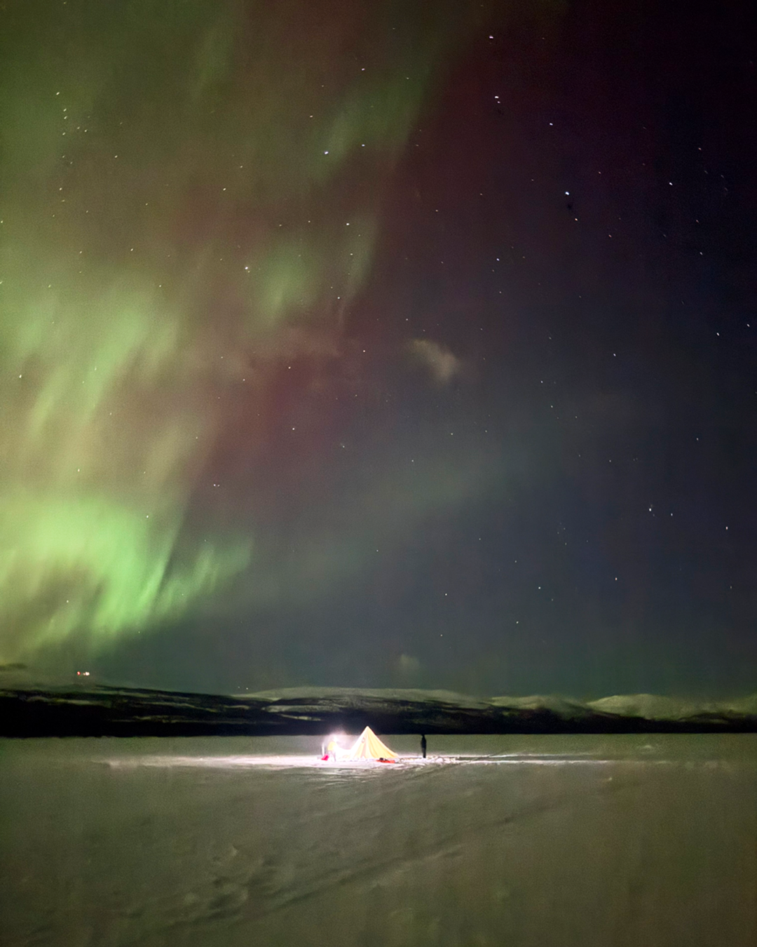 Cross-Country Ski & Winter Camping on a Frozen Lake