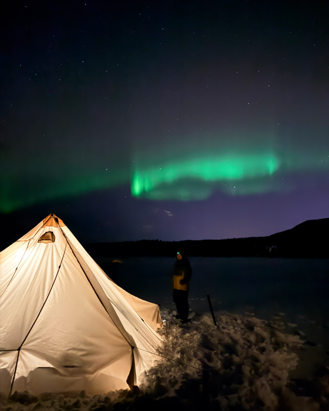Cross-Country Ski & Winter Camping on a Frozen Lake
