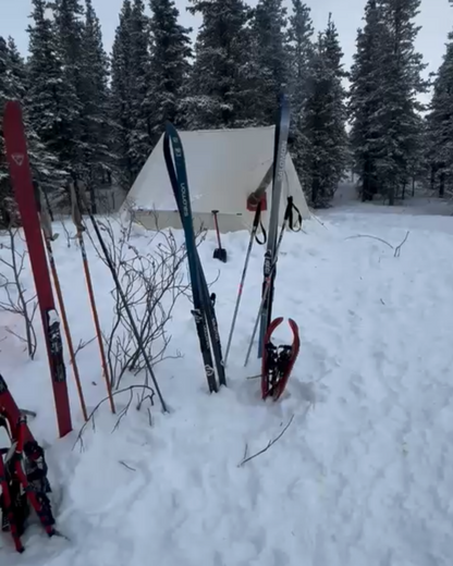 Cross-Country Ski & Winter Camping on a Frozen Lake